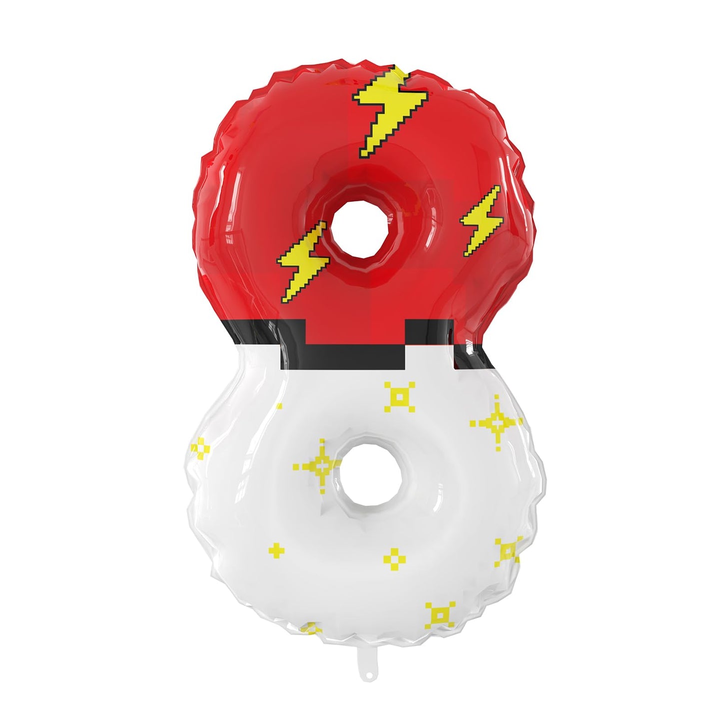 SIXONEAIEN 40-Inch Giant Red & White Cartoon Number Foil Balloon — Large Number 8 (0–9 Available)