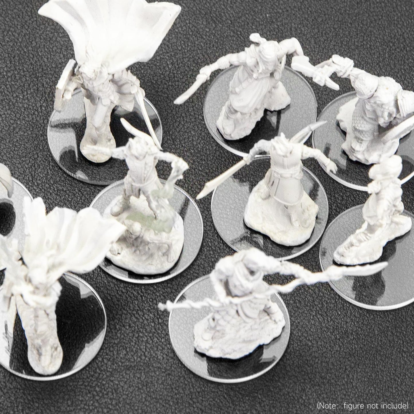 SIXPOINTS 100 Pieces Acrylic Miniature Bases - 30mm Round, 2mm Thick Display Stands for Gaming Minis