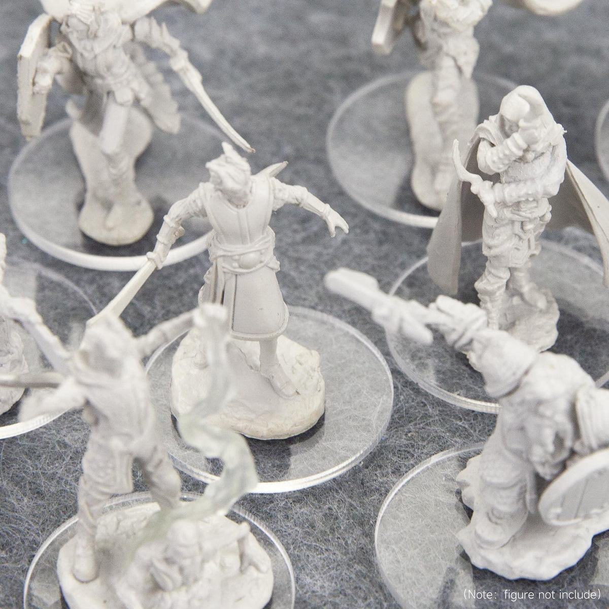 SIXPOINTS 100 Pieces Acrylic Miniature Bases - 30mm Round, 2mm Thick Display Stands for Gaming Minis