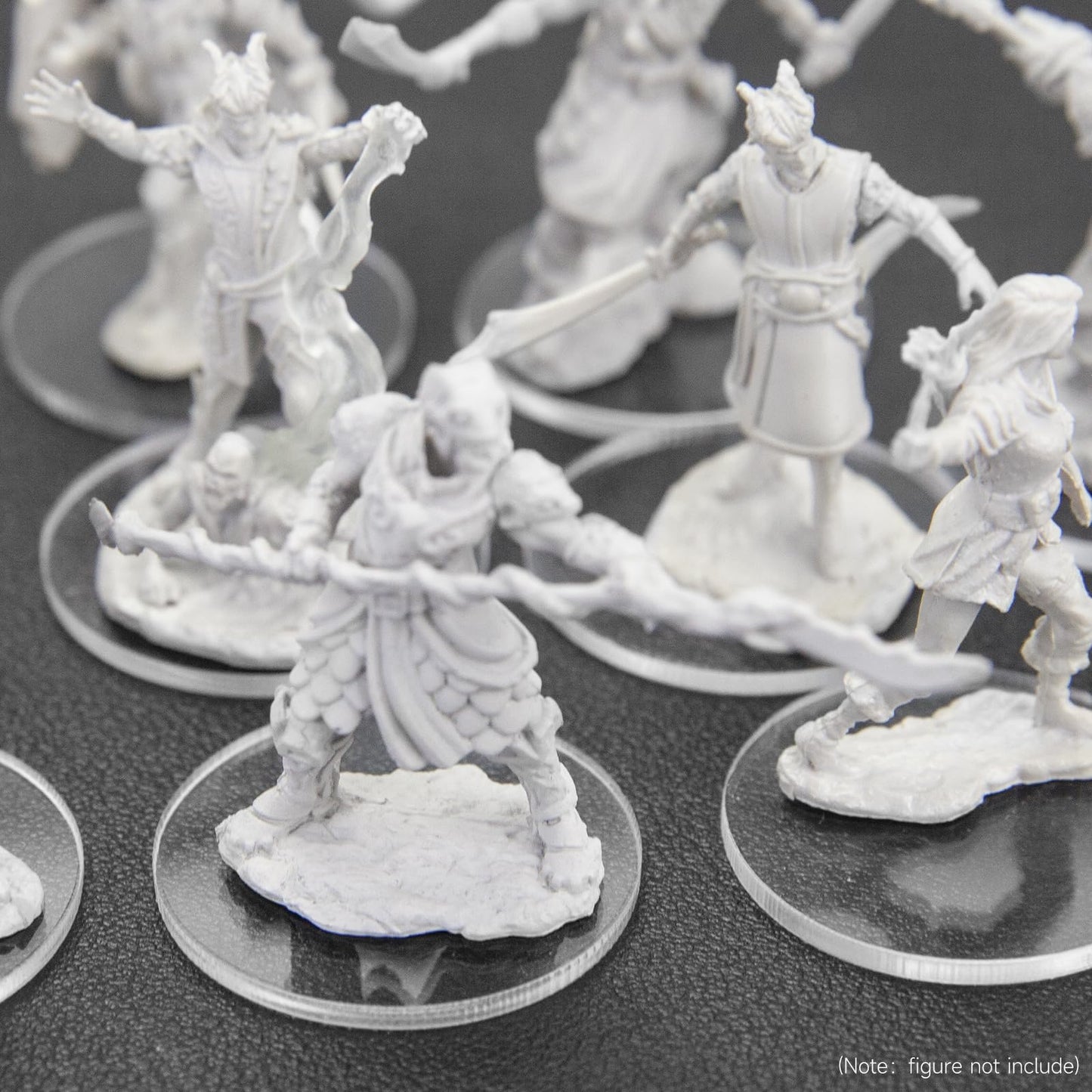 SIXPOINTS 100 Pieces Acrylic Miniature Bases - 30mm Round, 2mm Thick Display Stands for Gaming Minis