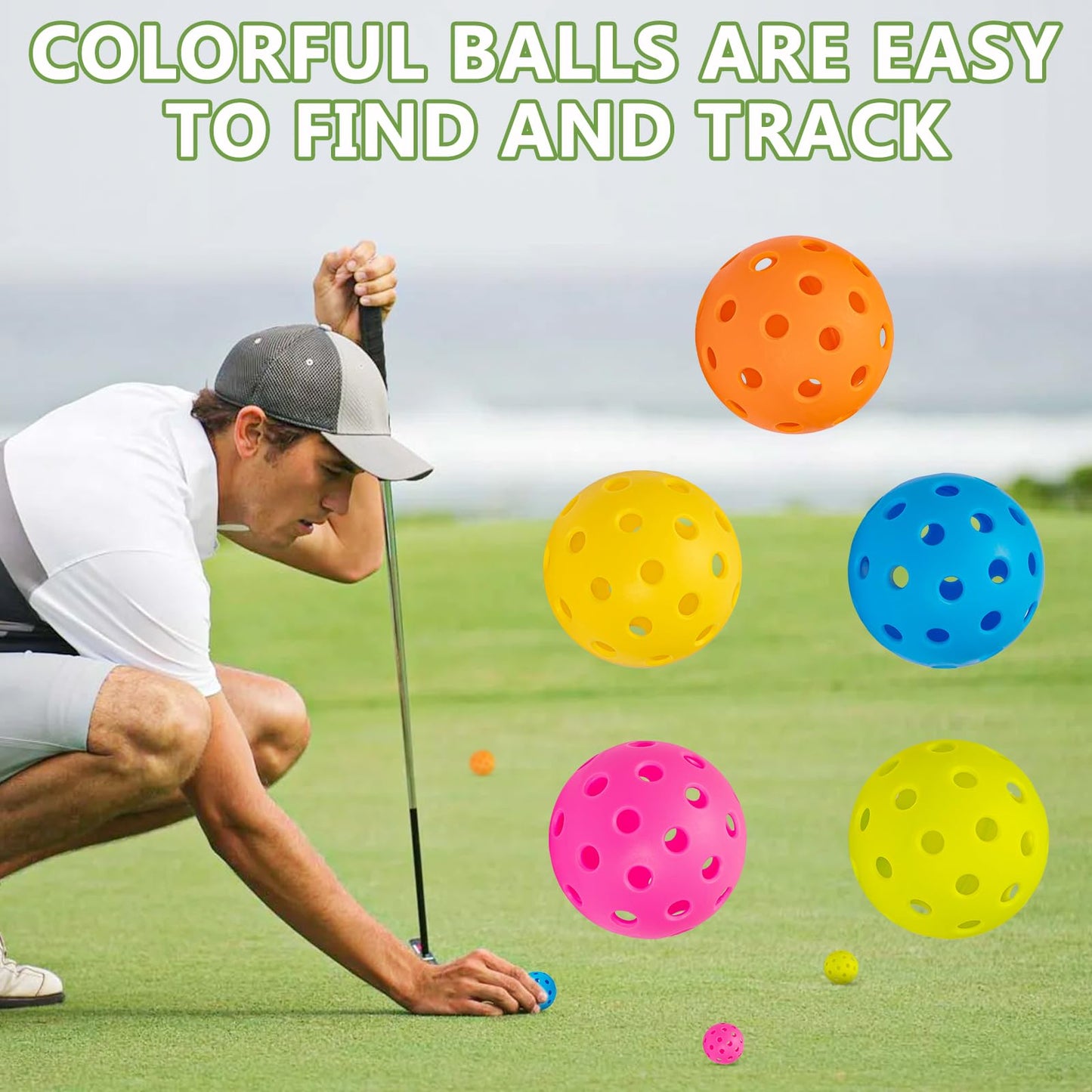 SJEhome Backyard Game Golf: 2 Clubs & 5 Balls for 9/6/3 Hole Play — Indoor & Outdoor Fun