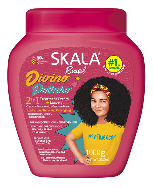 Skala Brasil Divino Potinho Hair Treatment Cream Hydration & Detangling for Curly Kids 1000g