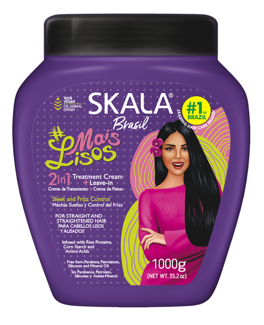 Skala Brasil #MaisLisos Hair Treatment Cream Frizz Control for Straight Hair 1000g