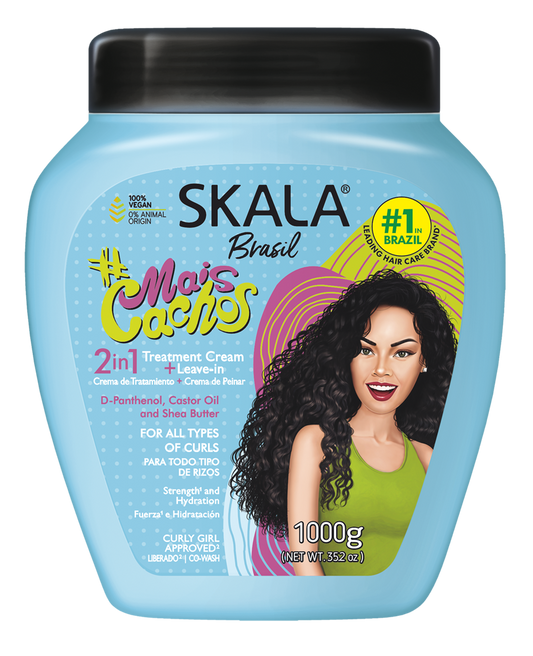 Skala Expert MaisCachos 2-in-1 Hair Treatment Cream Deep Hydration for Curly and Coily Hair 1000g