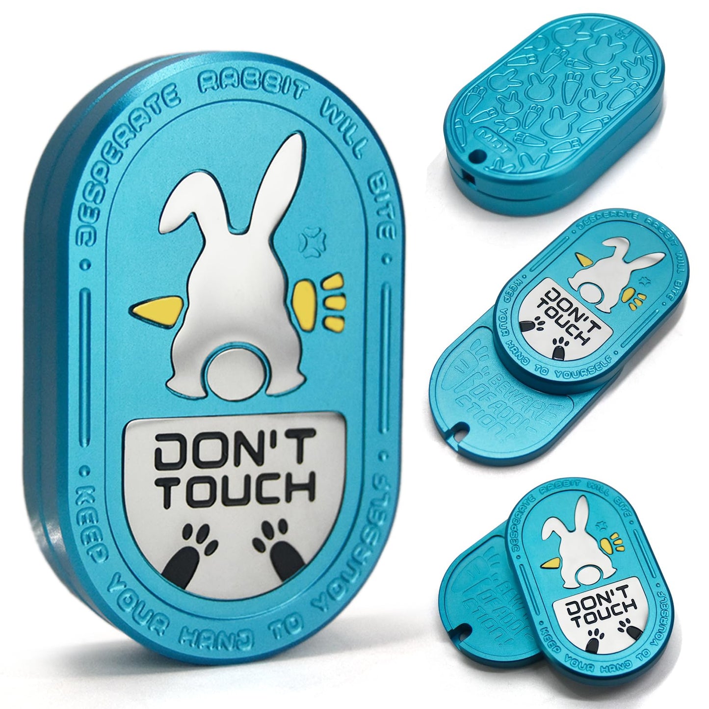 SKEDC Desperate Rabbit Fidget Slider – Aluminum Alloy, Blue, Quiet Click & Smooth Push