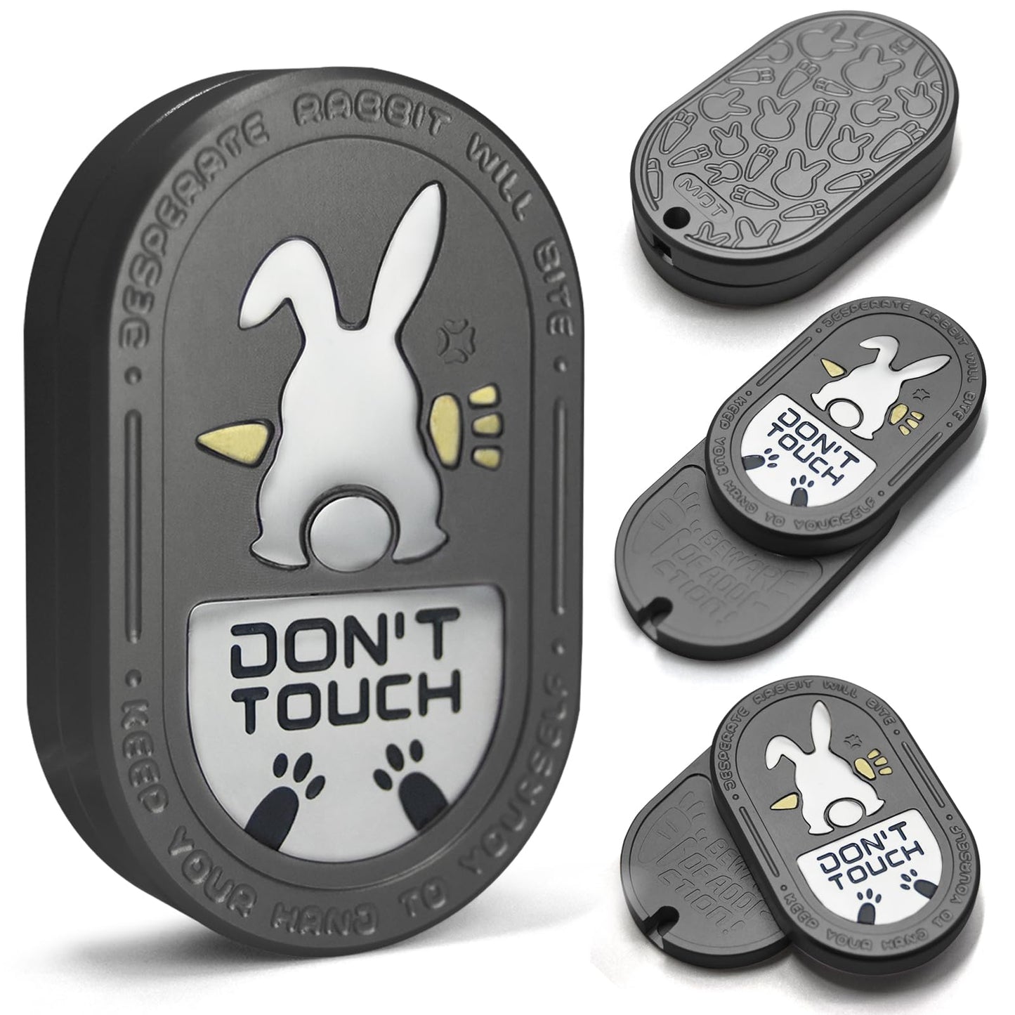 SKEDC Desperate Rabbit Fidget Slider – Aluminum Alloy EDC Toy with Mechanical Clicks (Gray)