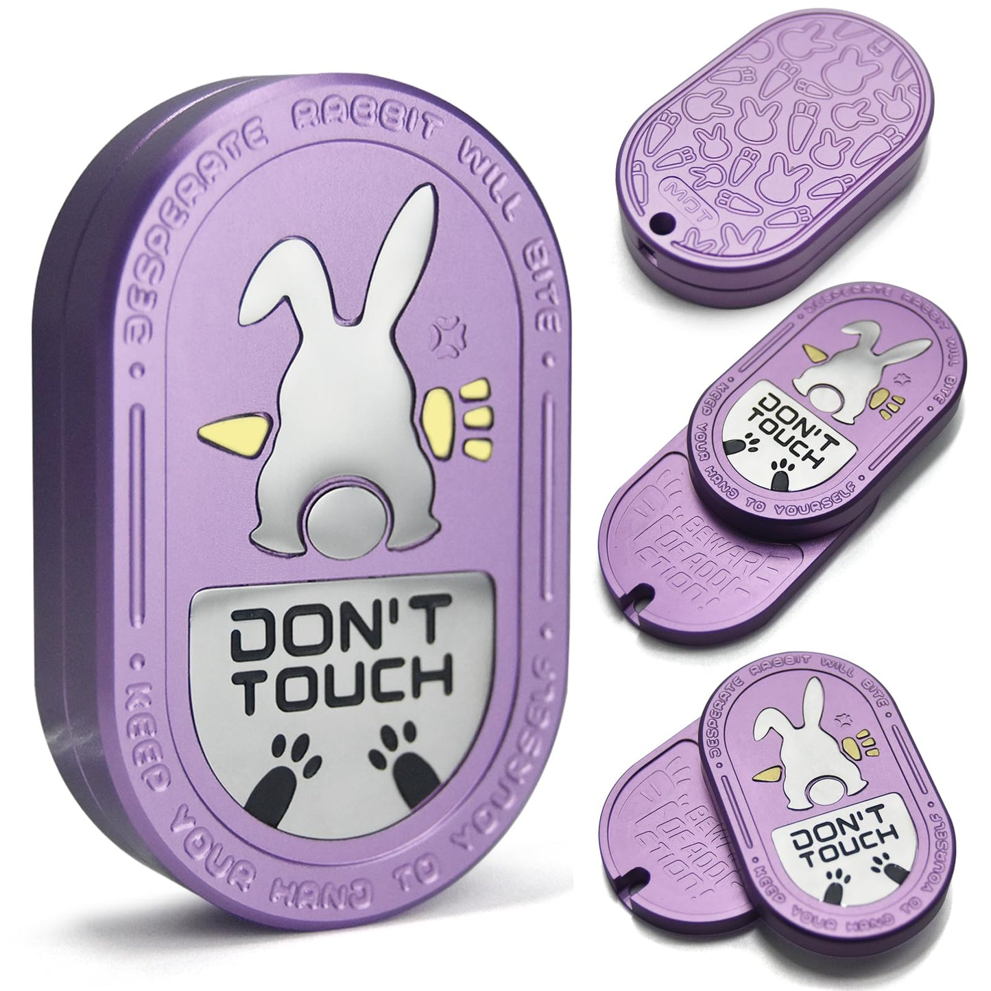 SKEDC Desperate Rabbit Fidget Slider – Aluminum Alloy EDC Toy for Adults (Purple)