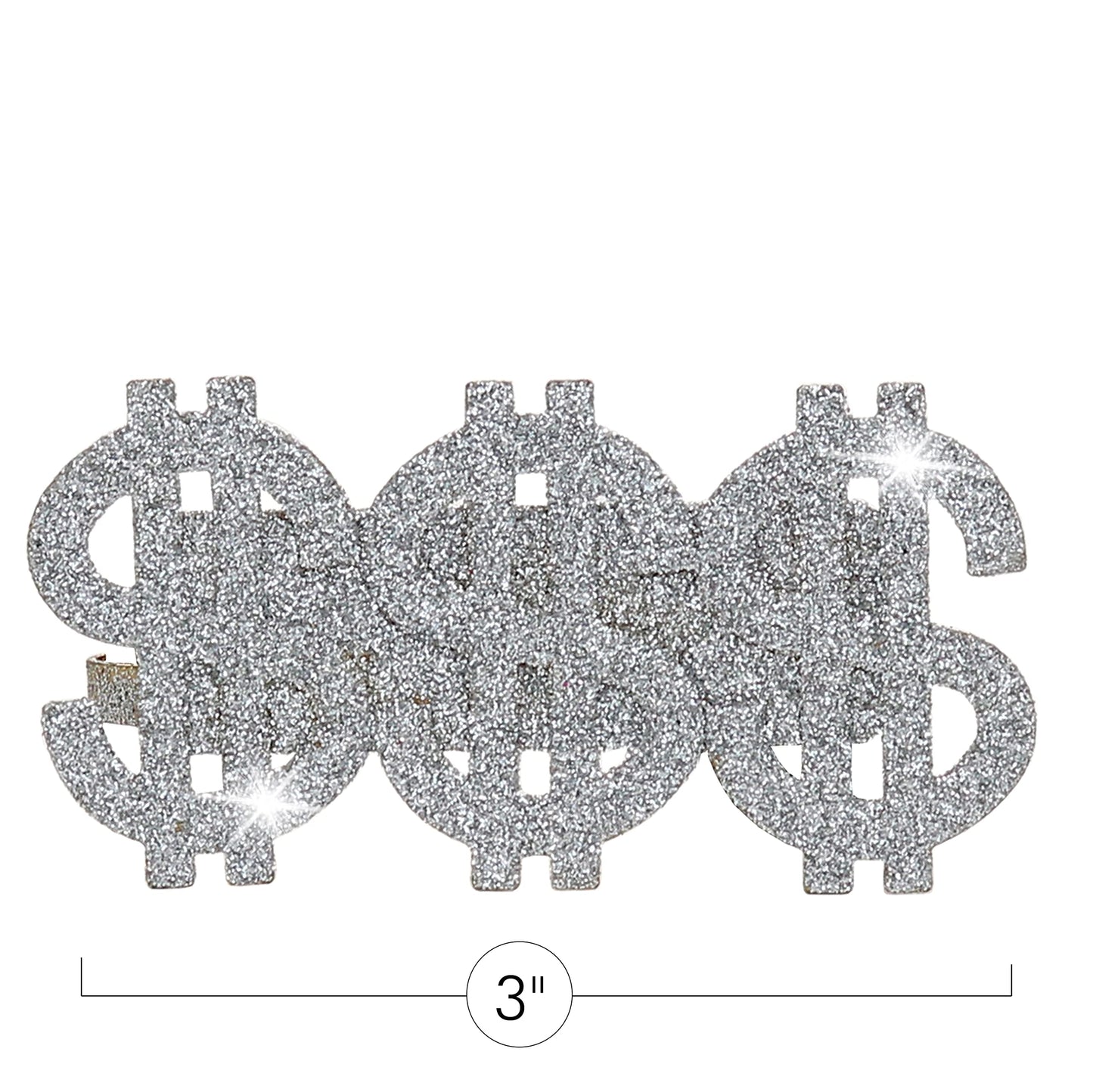 Skeleteen Dollar Sign Costume Ring – 3-Finger Gangster Ring (Adjustable)