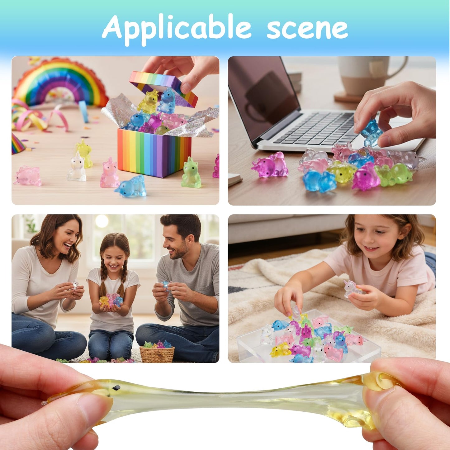 Sketsia Mini Unicorn Squishy Toys – 24 Pack Party Favors & Classroom Prizes