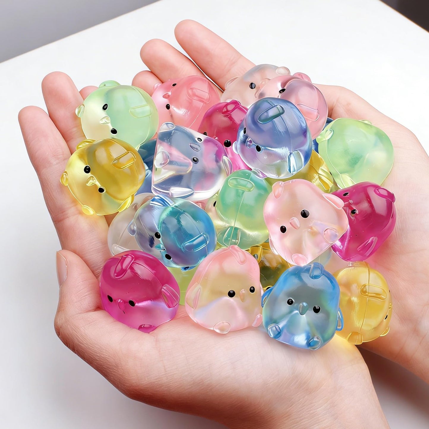 Sketsia Mini Chick Sensory Fidget Toys – 24 Pack Squeeze Squishies for Kids & Adults
