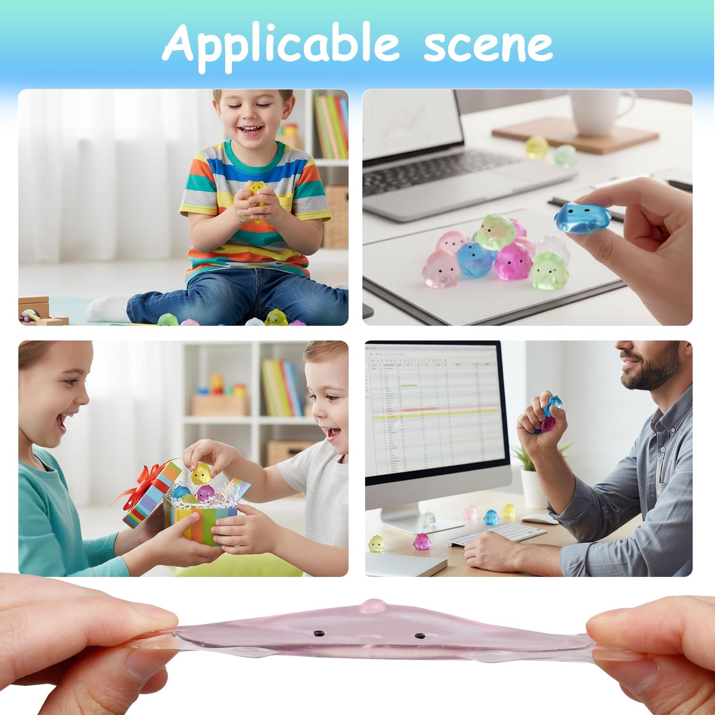 Sketsia Mini Chick Sensory Fidget Toys – 24 Pack Squeeze Squishies for Kids & Adults