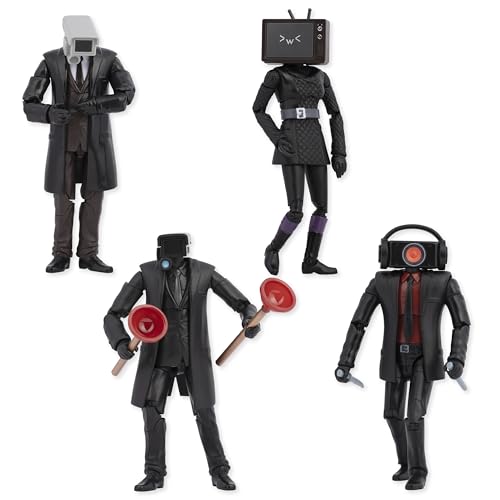 SKIBIDI Toilet Deluxe 6-Inch Figure Collector Pack of 4 – Officially Licensed Merch