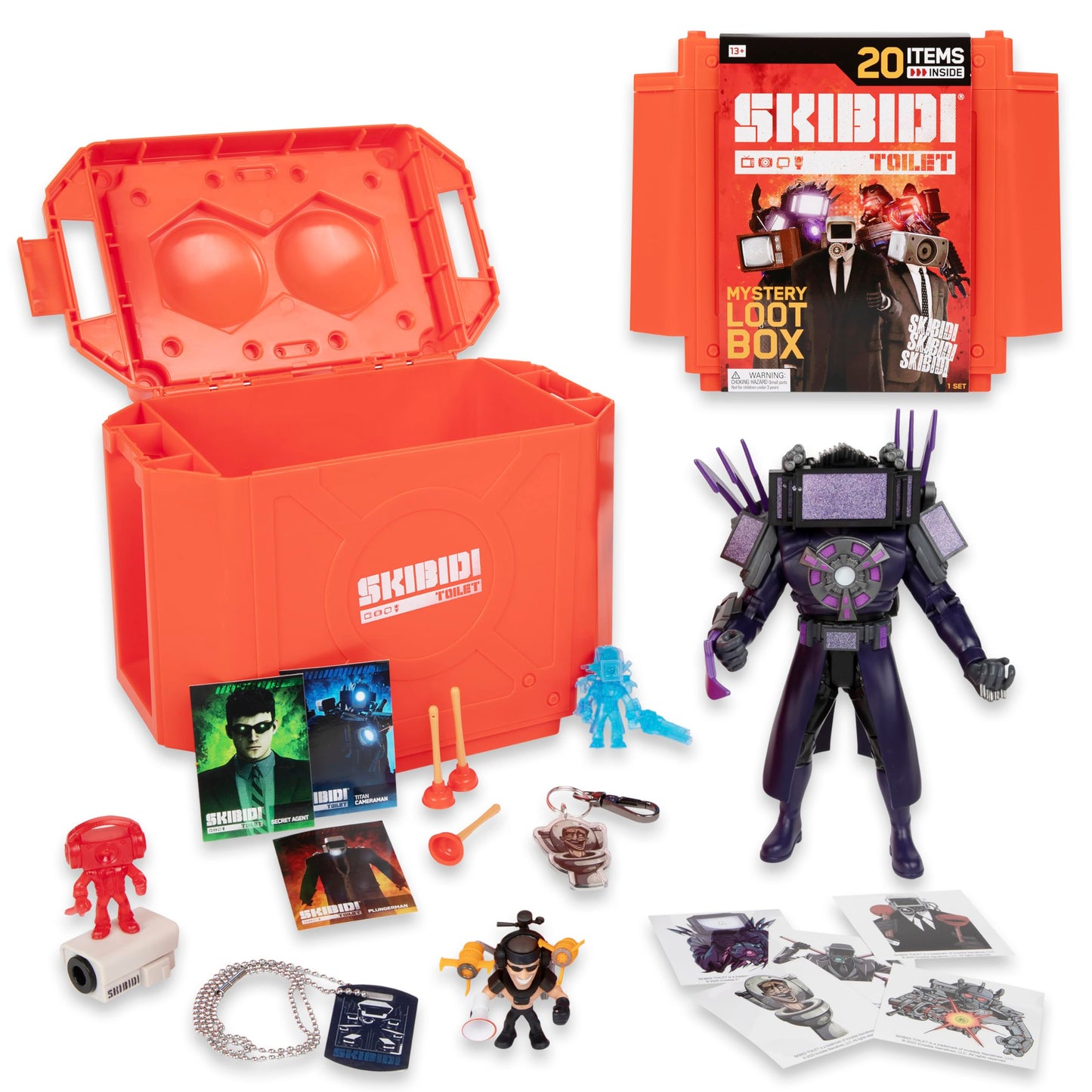 Skibidi Toilet Giant Mystery Loot Box – 20 Surprises, Official Merch