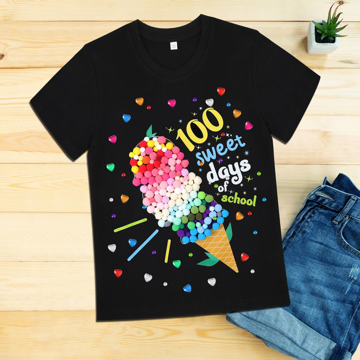 Skicuff 100 Days of School DIY Shirt Kit for Kids | 100th Day Craft