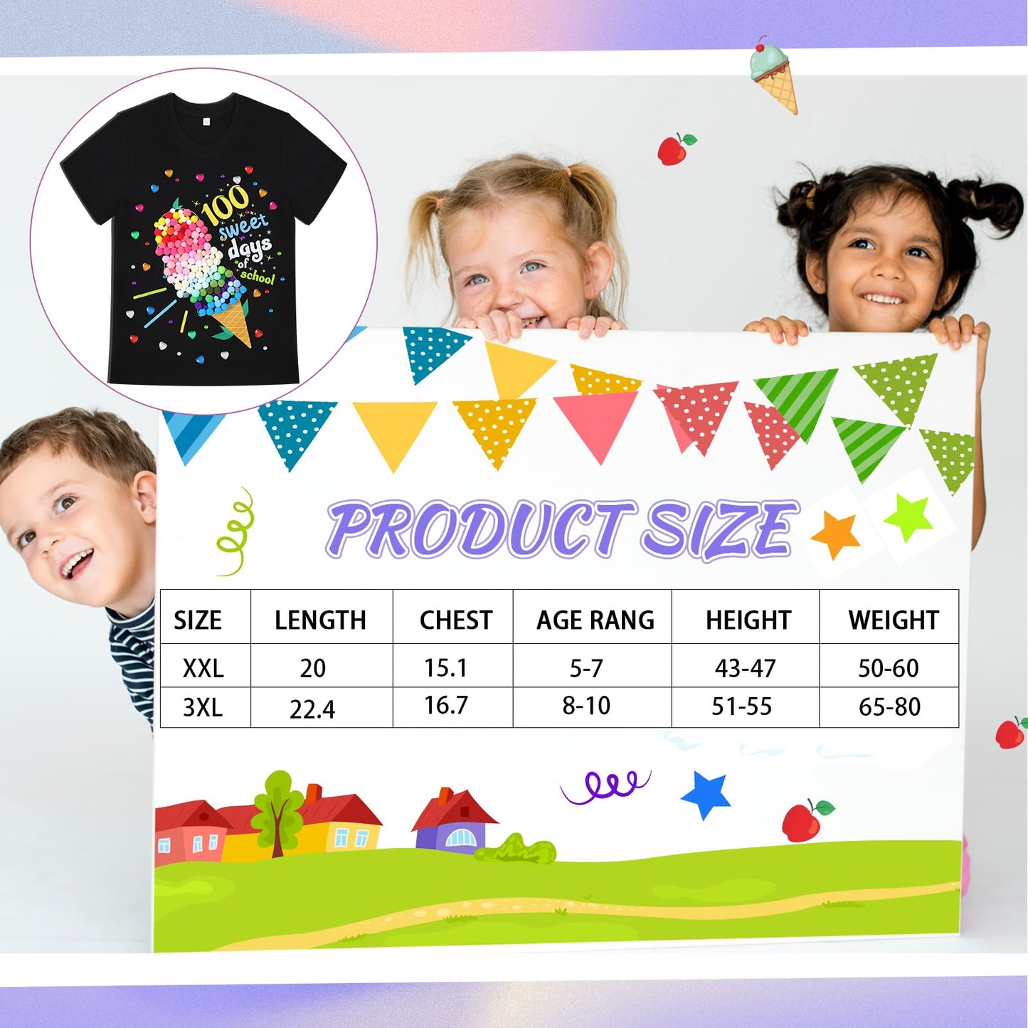 Skicuff 100 Days of School DIY Shirt Kit for Kids | 100th Day Craft
