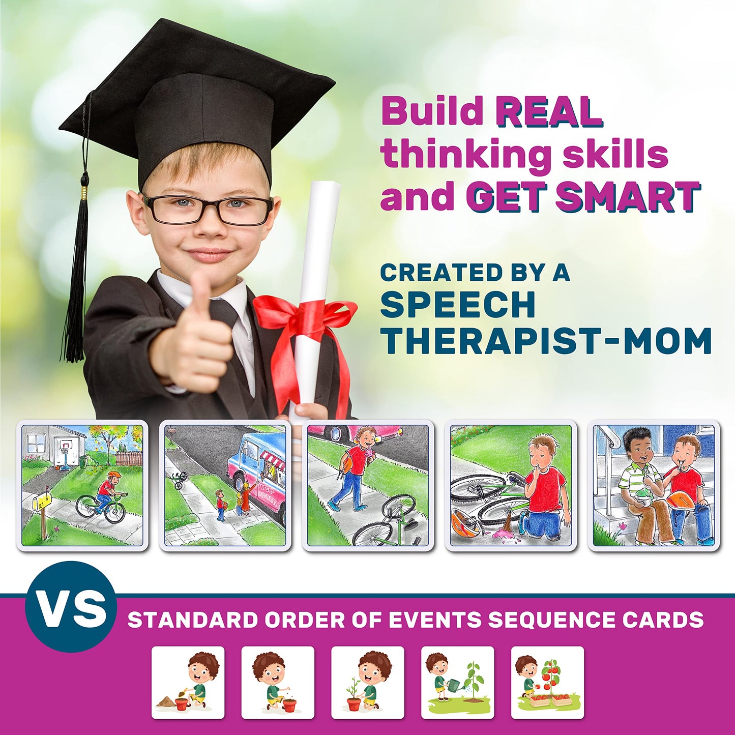 SkillEase Story Cues Cards — Sequencing & Social Skills for Speech Therapy