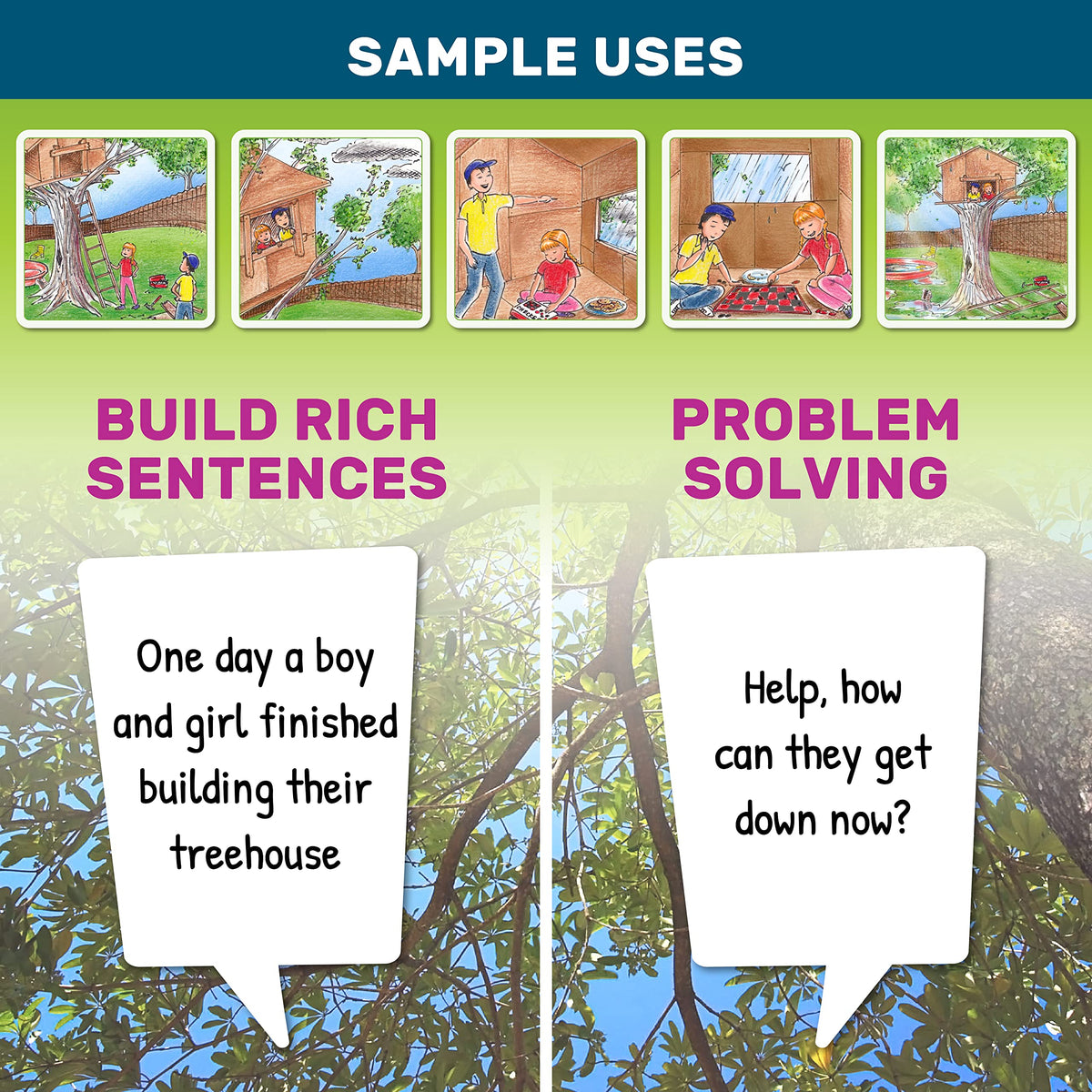 SkillEase Story Cues Cards — Sequencing & Social Skills for Speech Therapy