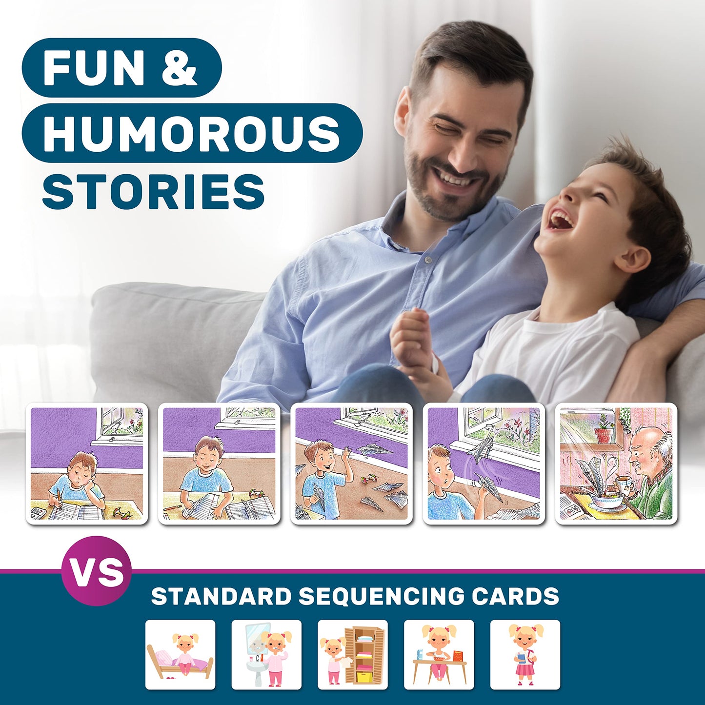 SkillEase Story Cues Cards — Sequencing & Social Skills for Speech Therapy