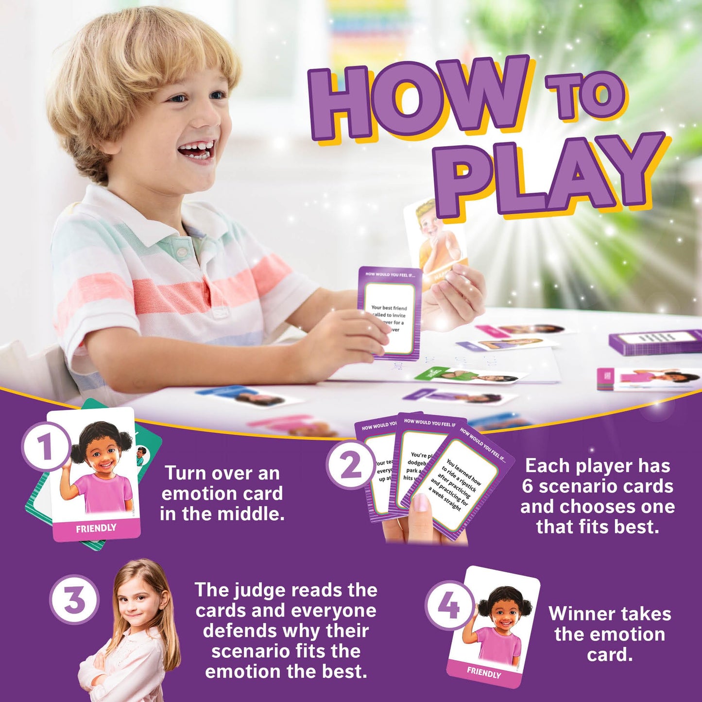 SkillEase Exploding Emotions: 2-in-1 Emotion Cards & Family Game for SEL
