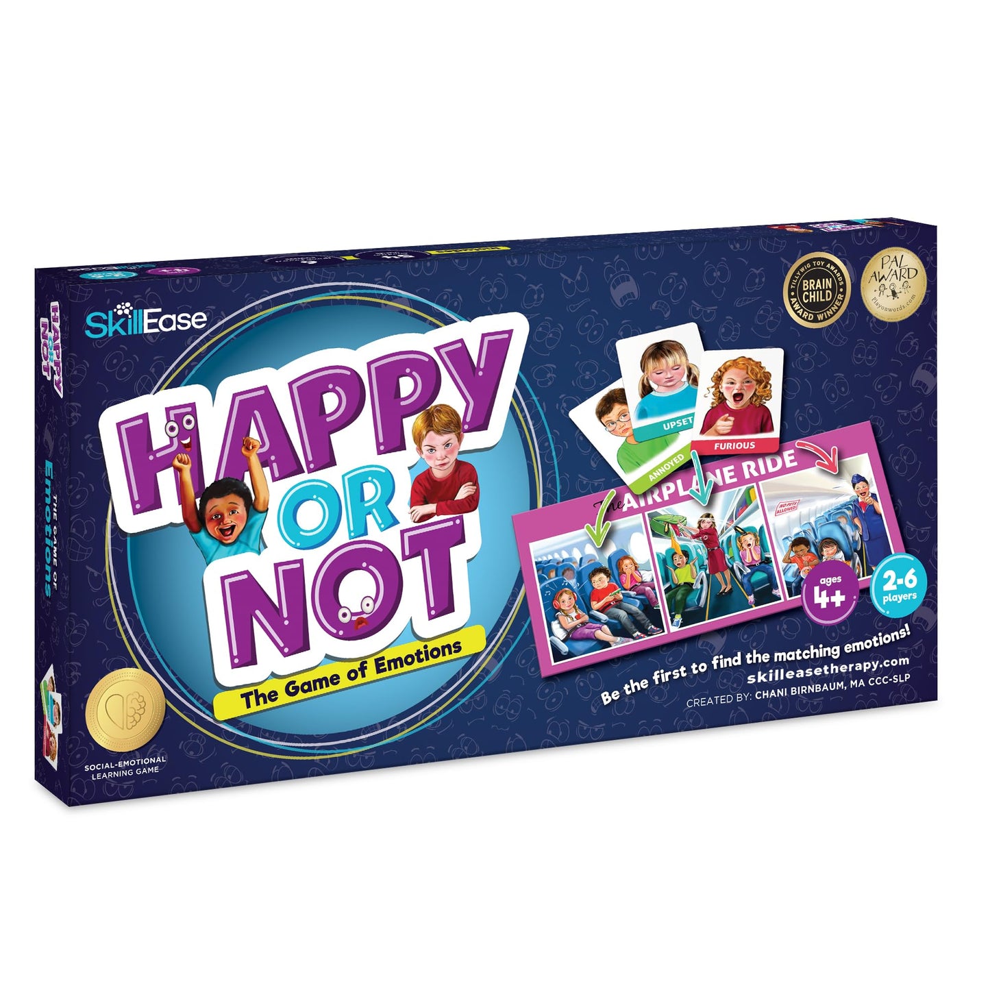 SkillEase Happy or Not: Emotions Bingo for Social Skills, SEL & Therapy Games for Kids