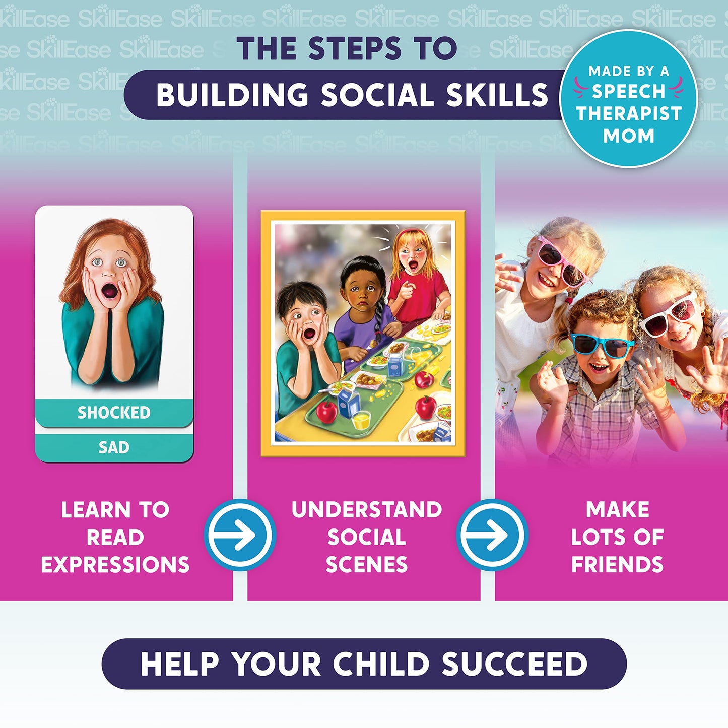 SkillEase Happy or Not: Emotions Bingo for Social Skills, SEL & Therapy Games for Kids