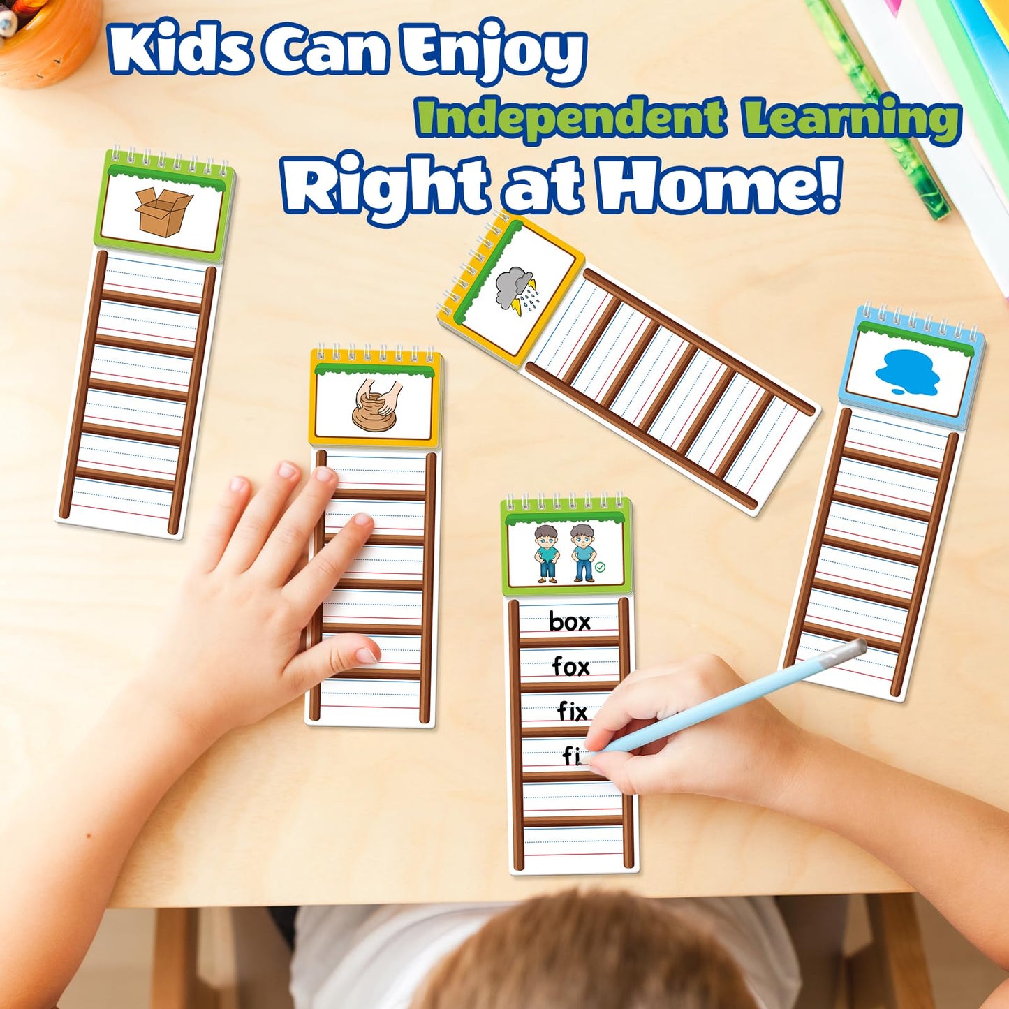 SkilLify Sight Words Flash Cards – 30 Word Ladders & Phonics Games for Preschool & Kindergarten