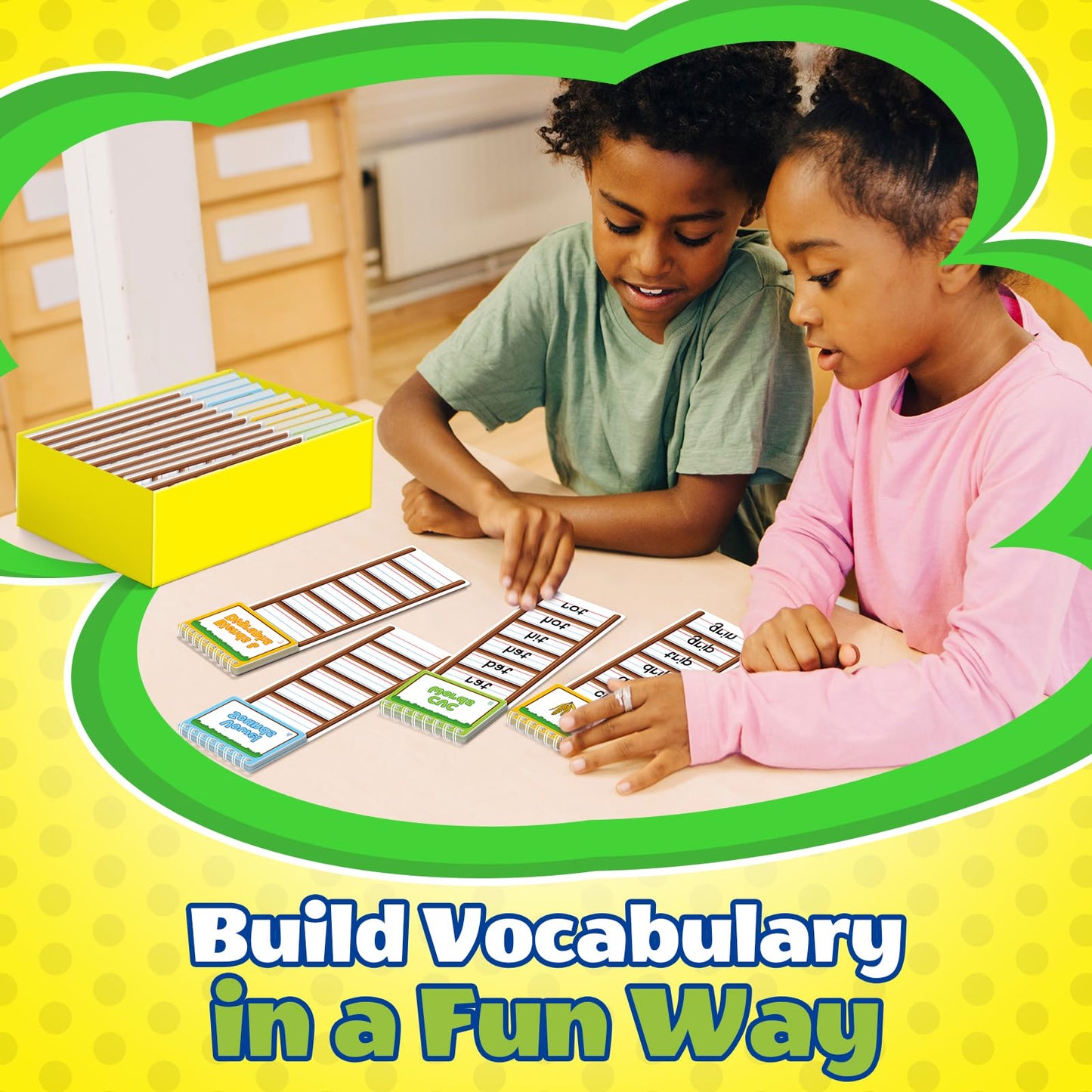SkilLify Sight Words Flash Cards – 30 Word Ladders & Phonics Games for Preschool & Kindergarten