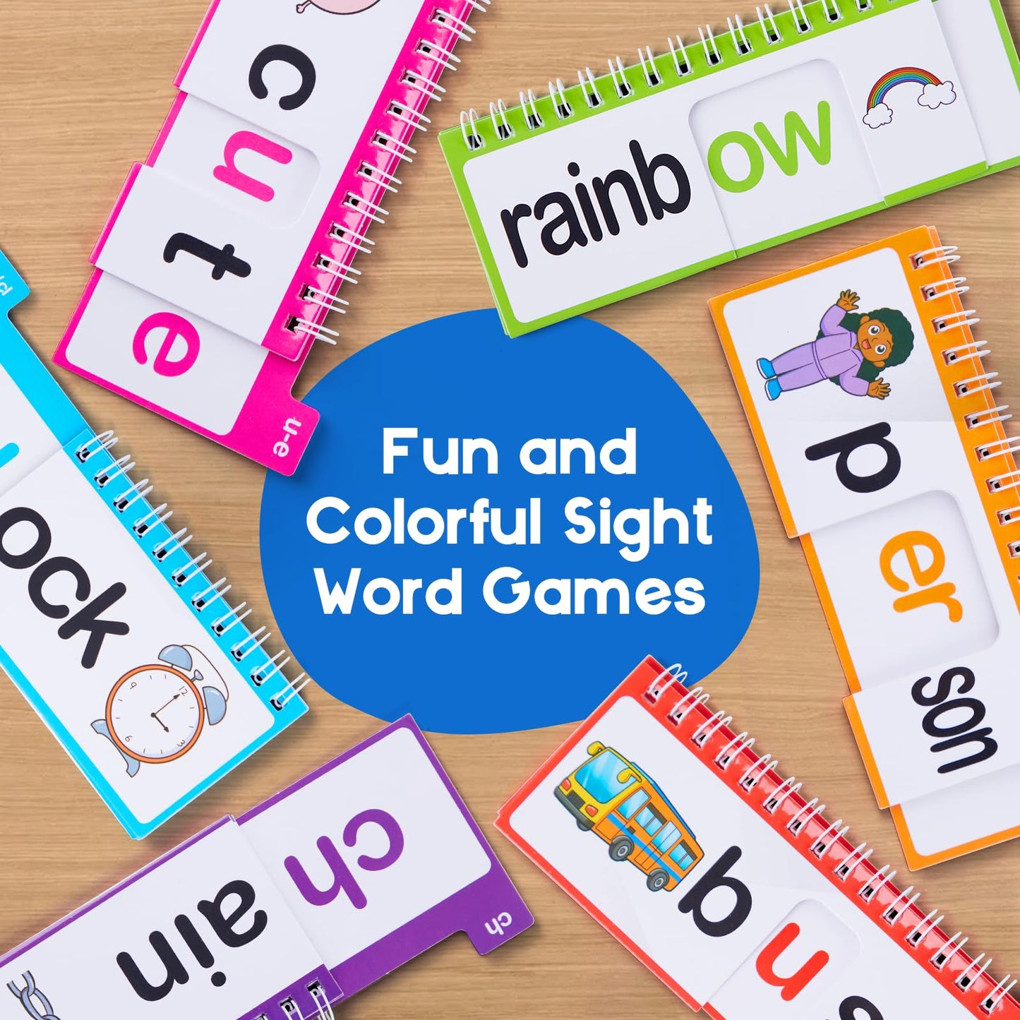 SkilLify Word Family Build Book – 40 Read & Rhyme Flip Books for Phonics & Sight Words