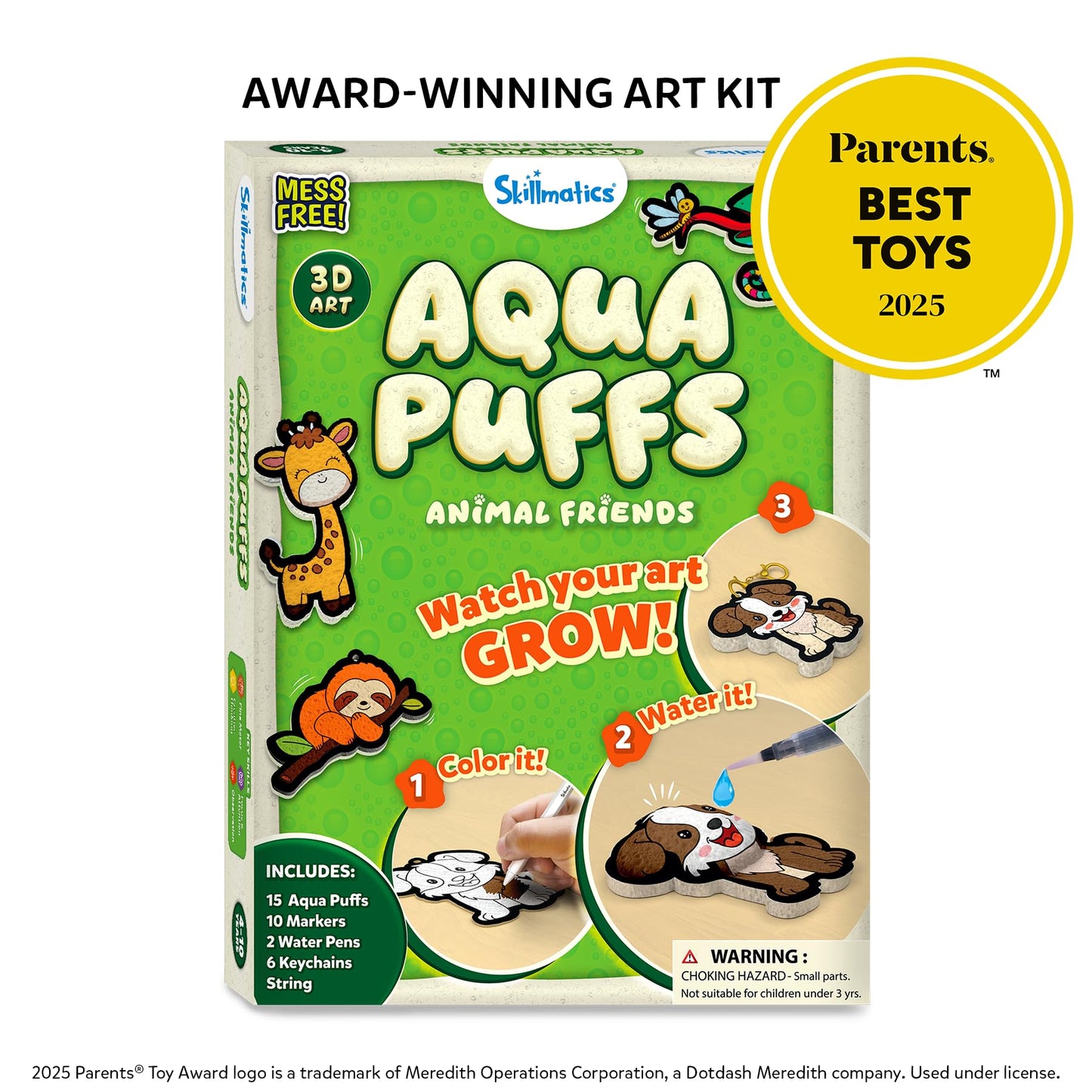 Skillmatics Aqua Puffs 3D Art Kit — Mess-Free Puff Craft for Kids 4–10
