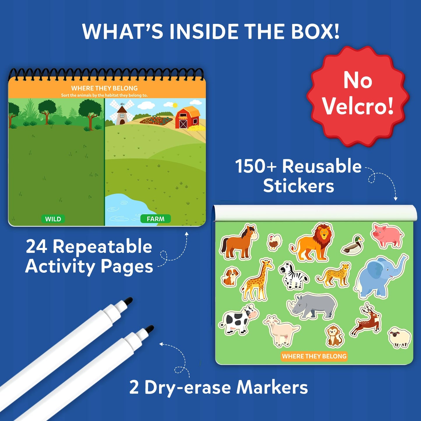 Skillmatics Busy Book for Preschoolers – Mess-Free Learning with 150+ Reusable Stickers (Ages 3–6)