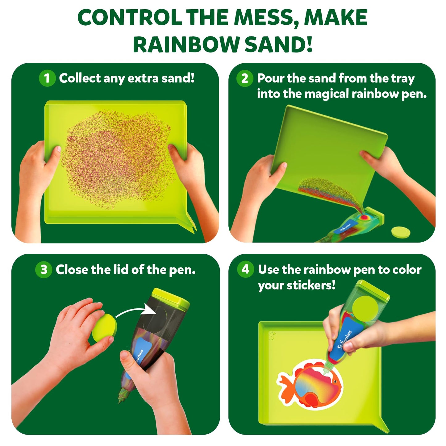 Skillmatics Sand Art Activity Kit — Mess-Controlled DIY Animal Craft for Kids