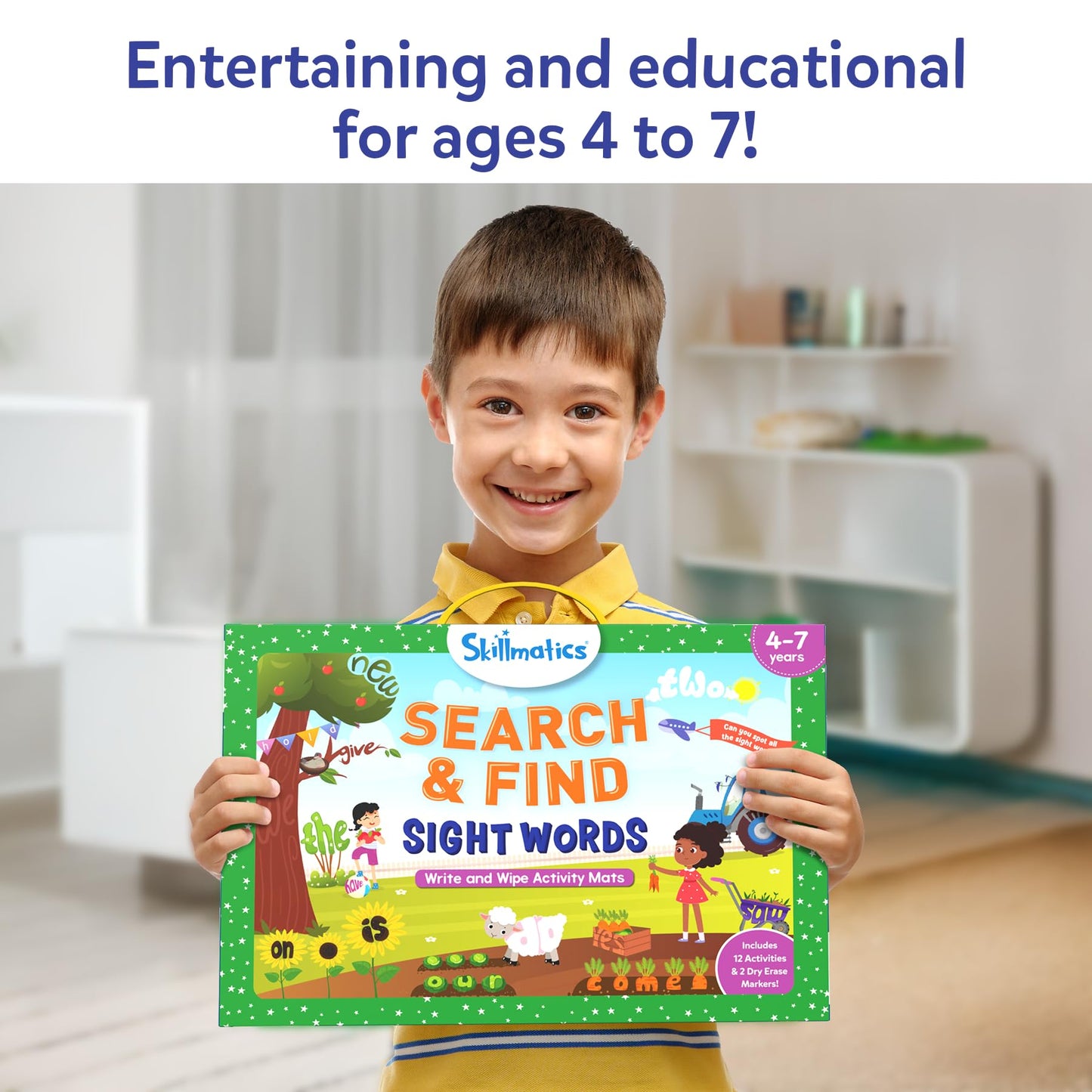 Skillmatics Search and Find Sight Words Game – Reusable Preschool Learning Activities