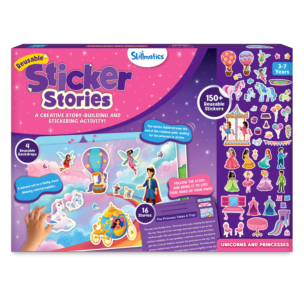 Skillmatics Creative Storytelling Kit – 150+ Reusable Stickers for Imaginative Play (Ages 3–7)