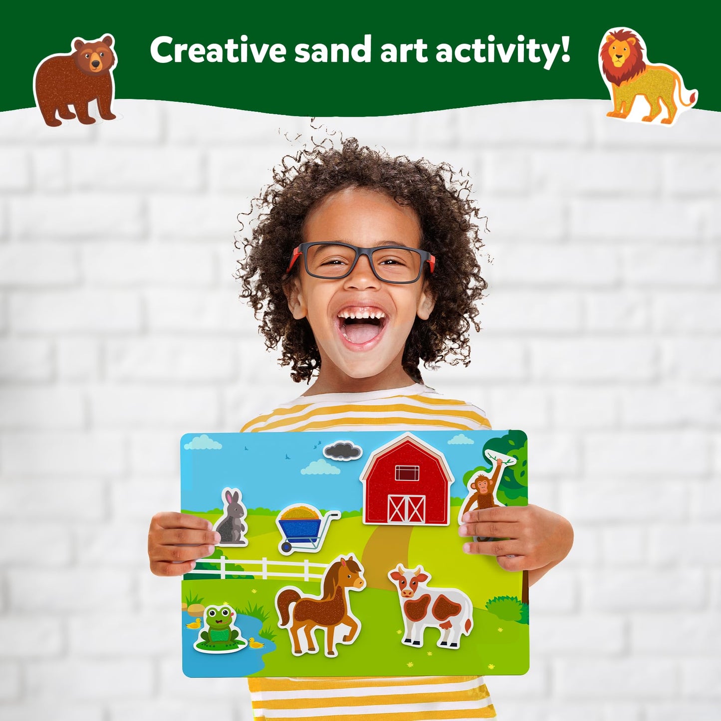 Skillmatics Sand Art Activity Kit — Mess-Controlled DIY Animal Craft for Kids