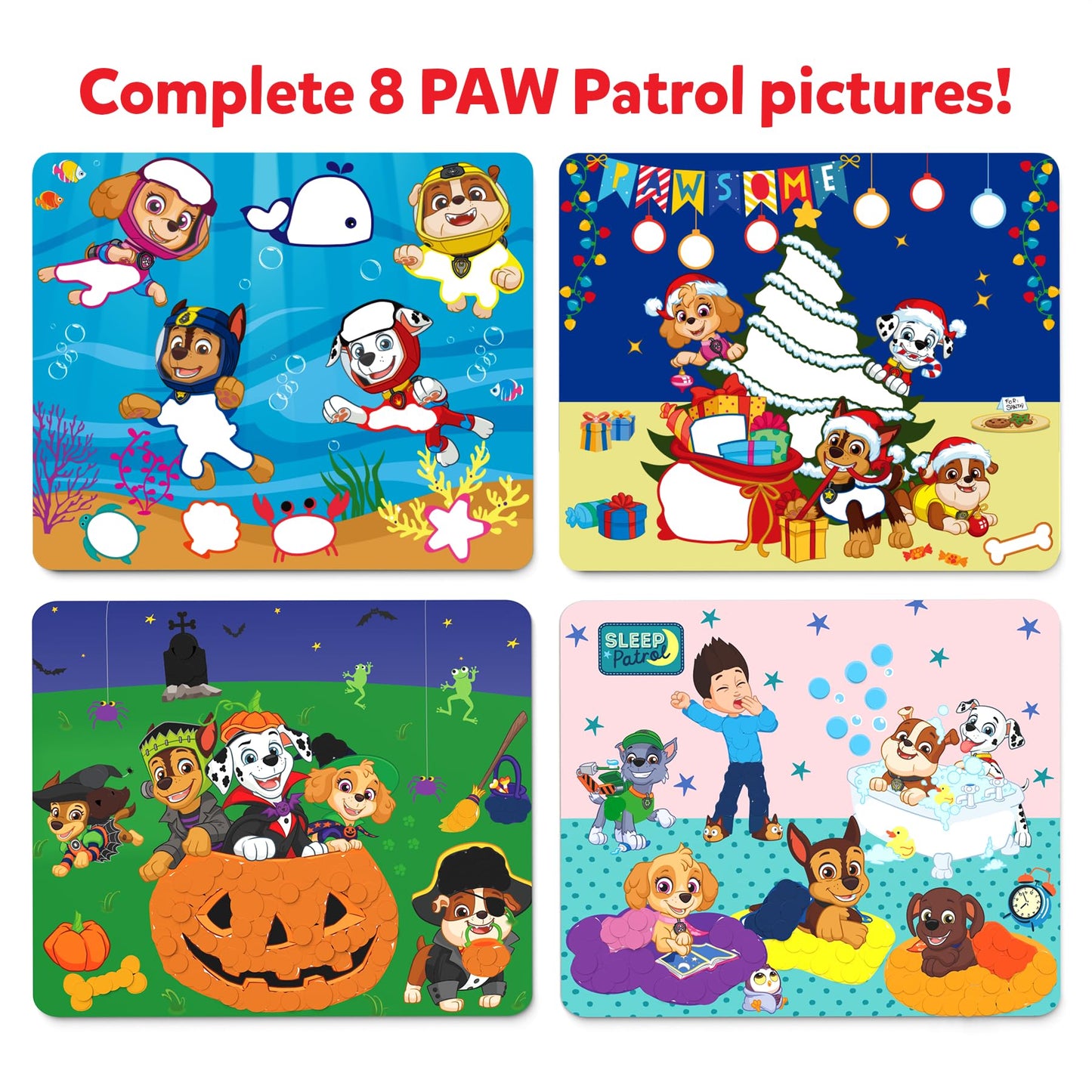 Skillmatics Dot It Sticker Art - PAW Patrol: Mess-Free Sticker Activity Kit for Kids Aged 3-7