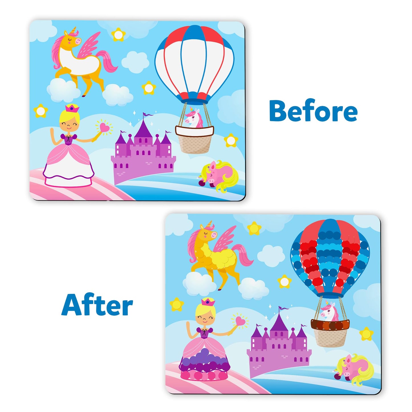 Skillmatics Dot It Sticker Art: Unicorns & Princesses – Mess-Free Craft Kit for Kids 3–7