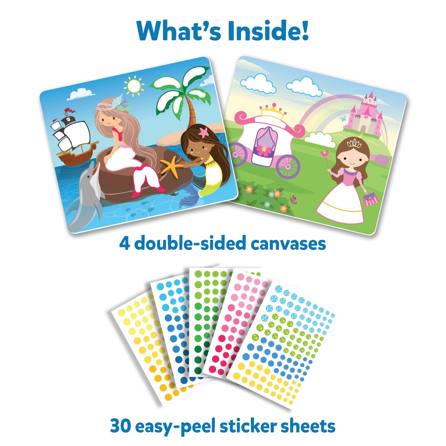 Skillmatics Dot It Sticker Art: Unicorns & Princesses – Mess-Free Craft Kit for Kids 3–7