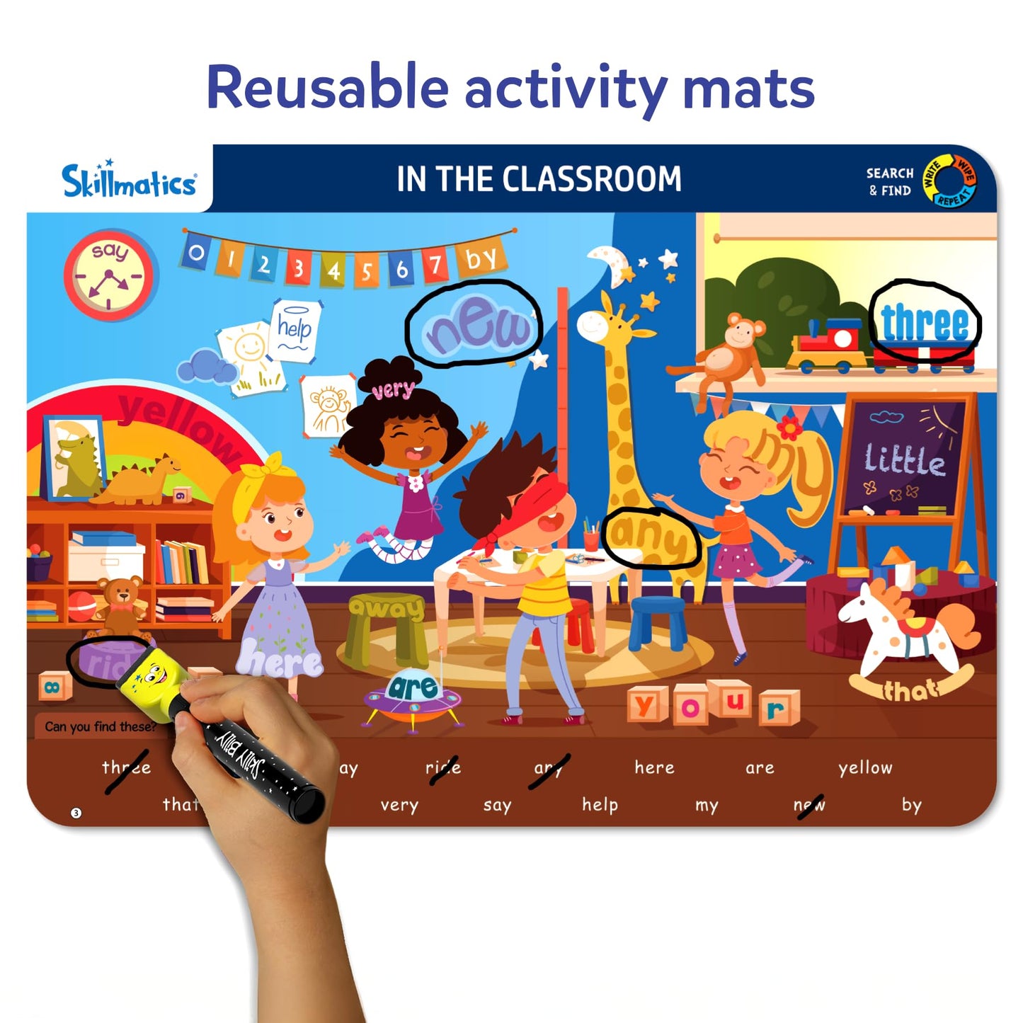 Skillmatics Search and Find Sight Words Game – Reusable Preschool Learning Activities