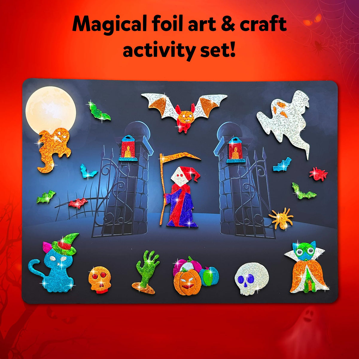 Skillmatics Foil Fun Halloween Kit – Mess-Free Kids Art & Party Craft