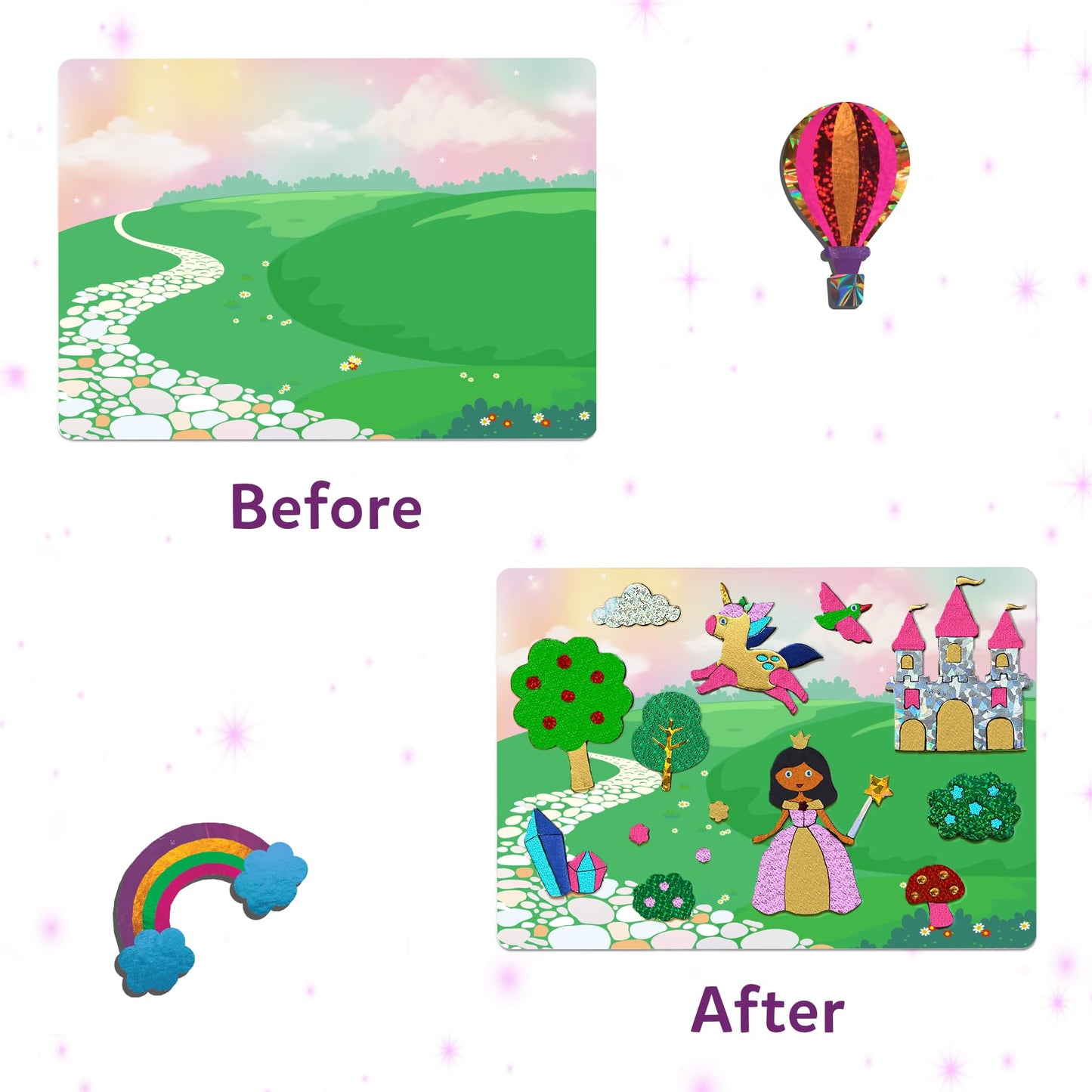 Skillmatics Foil Fun: Unicorns & Princesses Mess-Free Art Kit for Kids