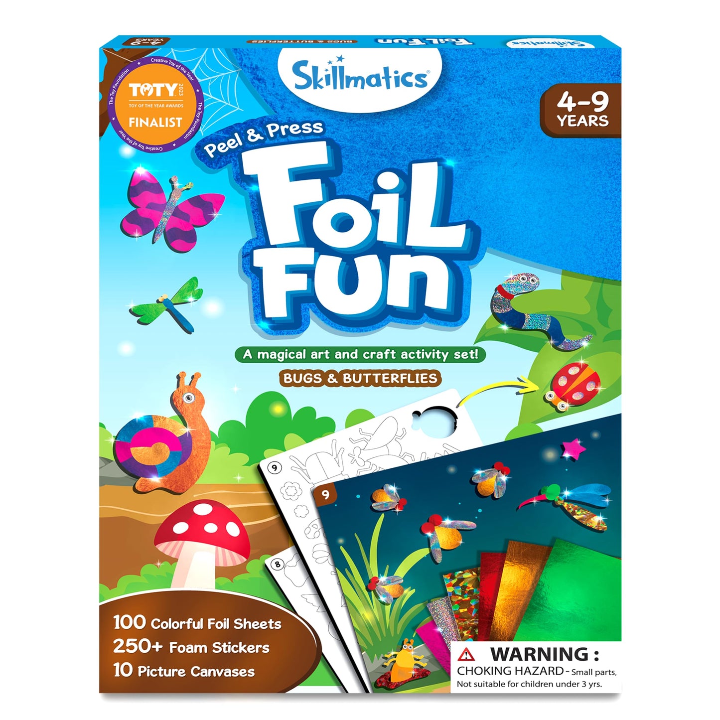 Skillmatics Foil Fun: Bugs & Butterflies Mess-Free Craft Kit for Kids