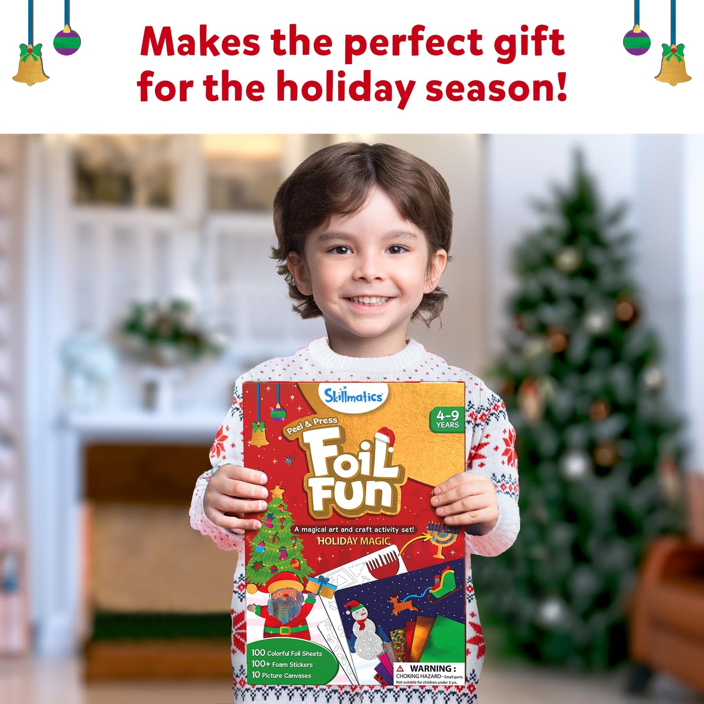Skillmatics Foil Fun - Holiday Magic No-Mess Art Kit for Kids (Ages 4-9)