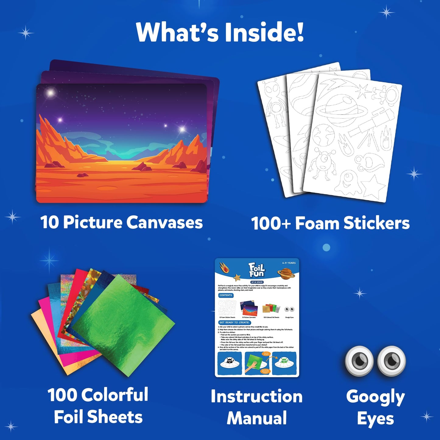 Skillmatics Foil Fun Space – Mess-Free Foil Art Kit for Kids (Ages 4–9)