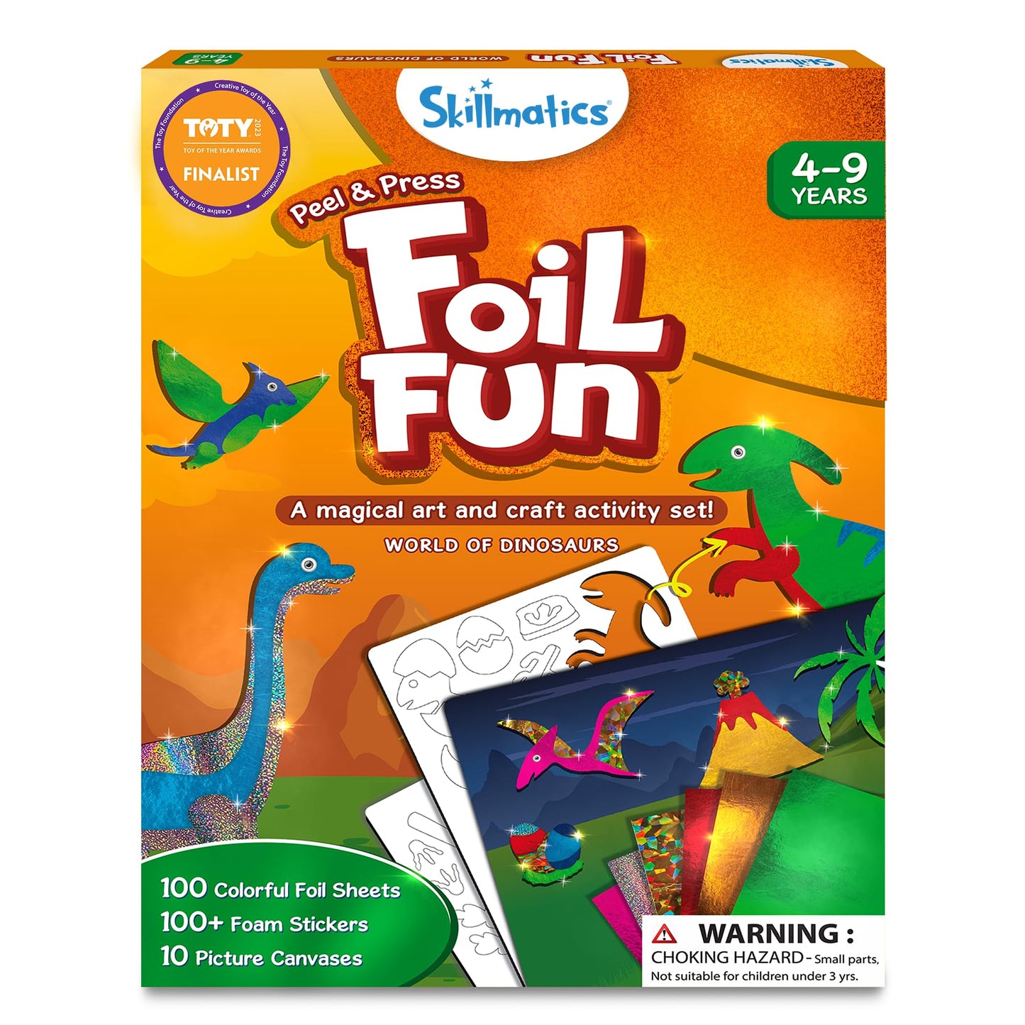 Skillmatics Foil Fun Dinosaurs - No Mess Art Kit for Kids 4-9