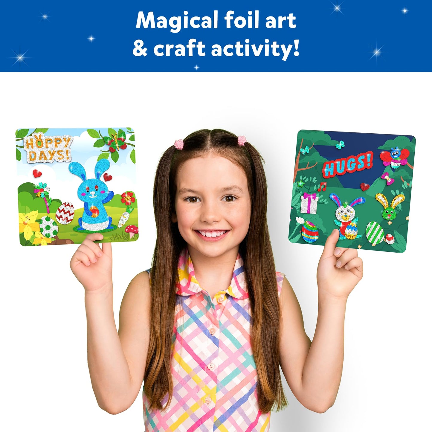 Skillmatics Foil Fun Easter Cards - Mess-Free Kids Craft for Ages 4-9