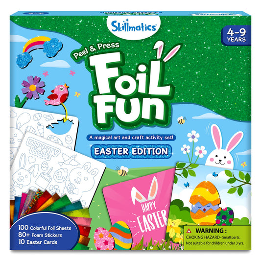 Skillmatics Foil Fun Easter Cards - Mess-Free Kids Craft for Ages 4-9