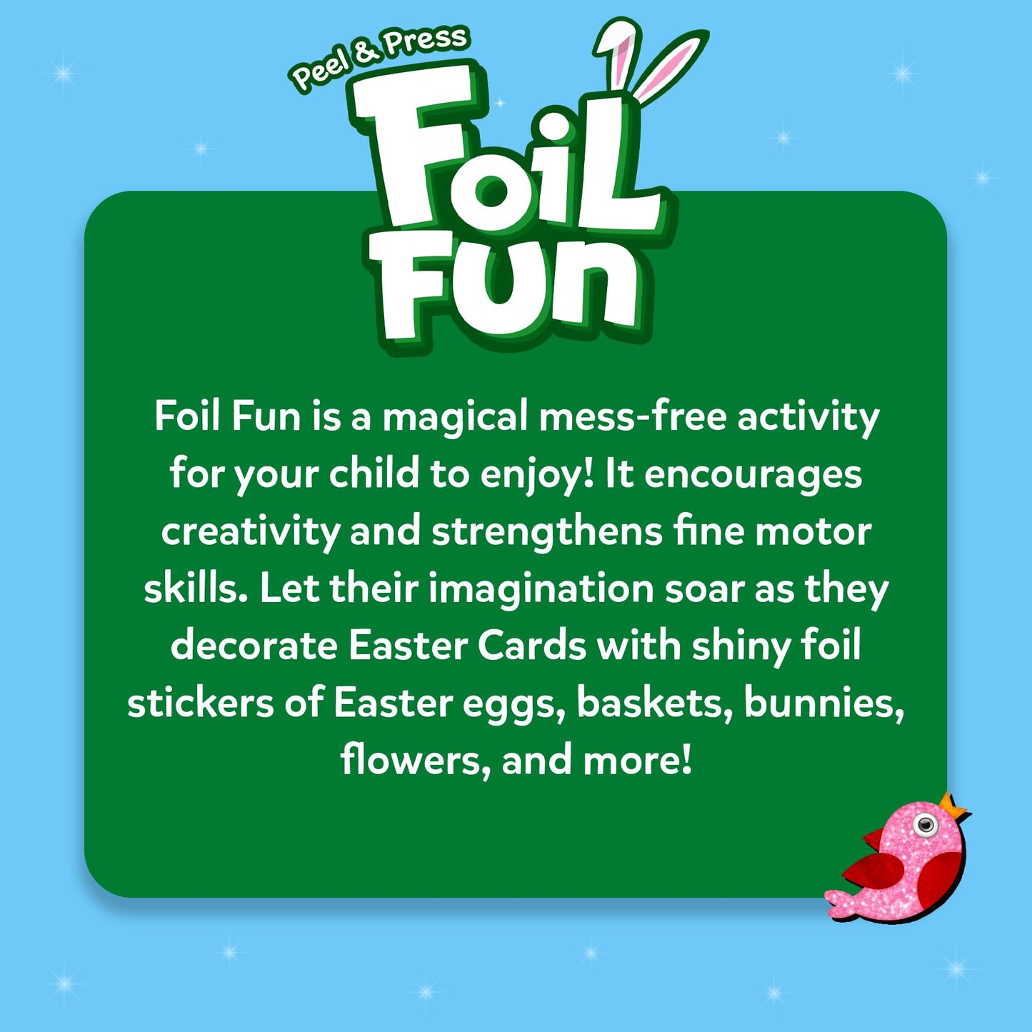 Skillmatics Foil Fun Easter Cards - Mess-Free Kids Craft for Ages 4-9