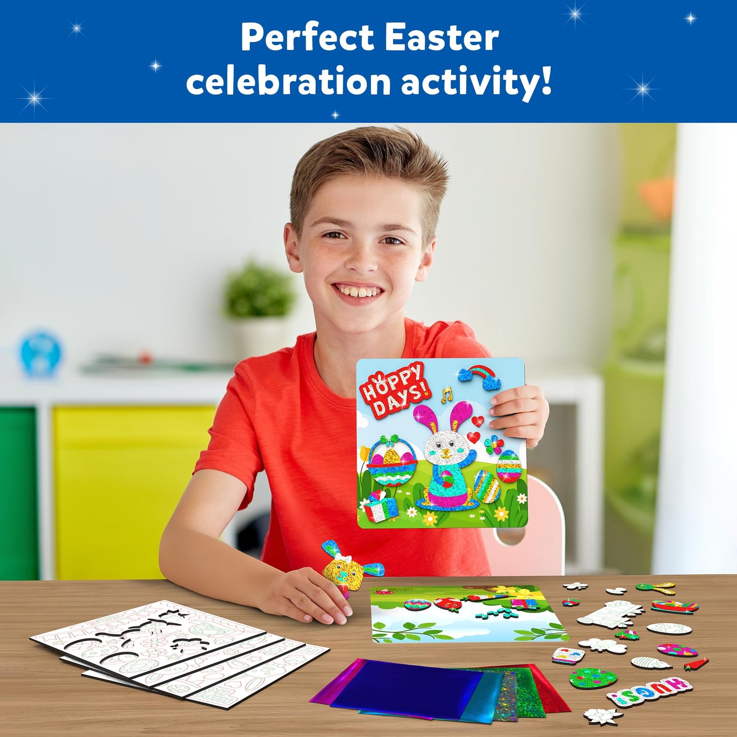 Skillmatics Foil Fun Easter Cards - Mess-Free Kids Craft for Ages 4-9