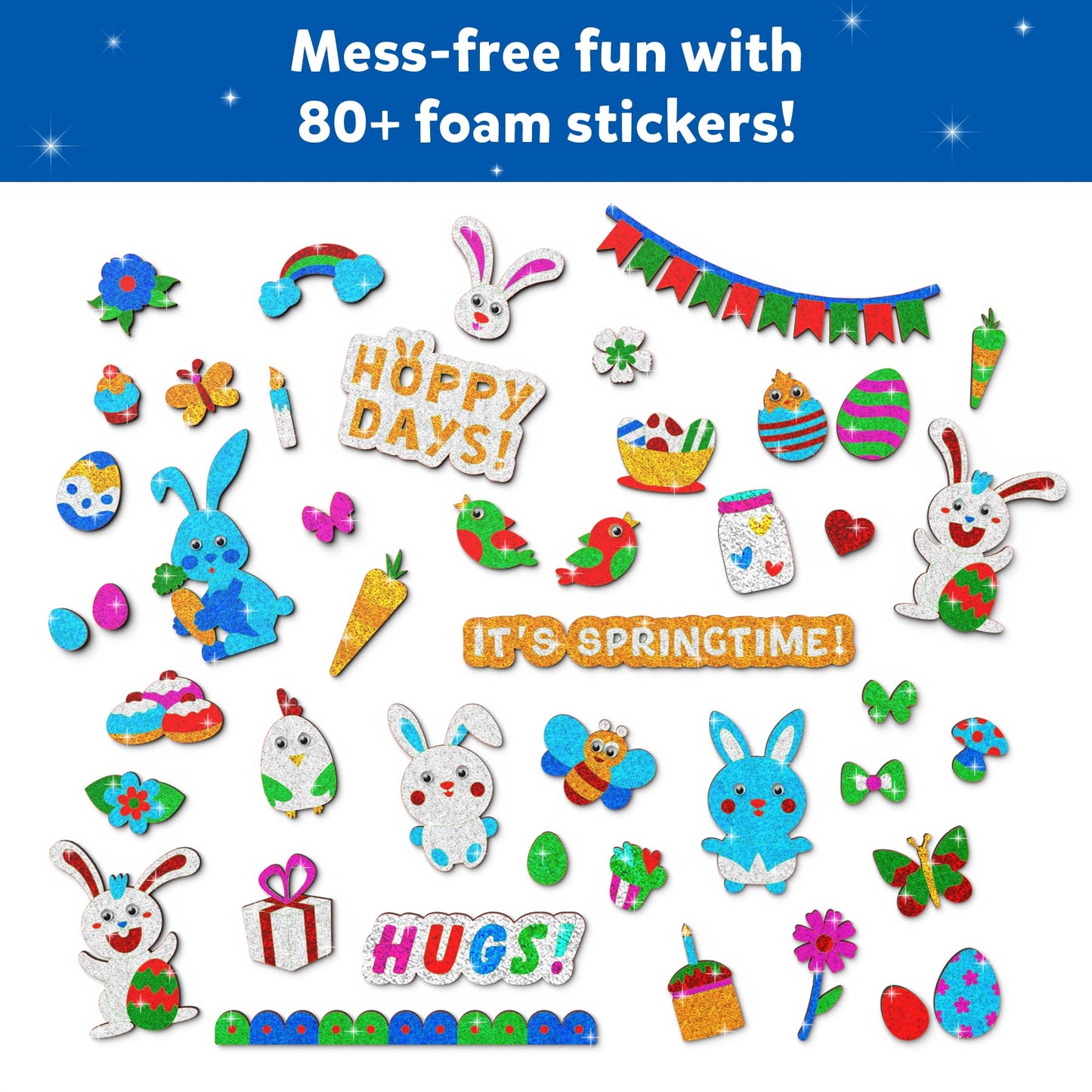 Skillmatics Foil Fun Easter Cards - Mess-Free Kids Craft for Ages 4-9