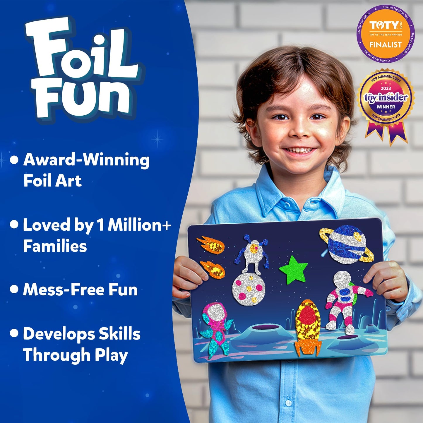 Skillmatics Foil Fun Space – Mess-Free Foil Art Kit for Kids (Ages 4–9)